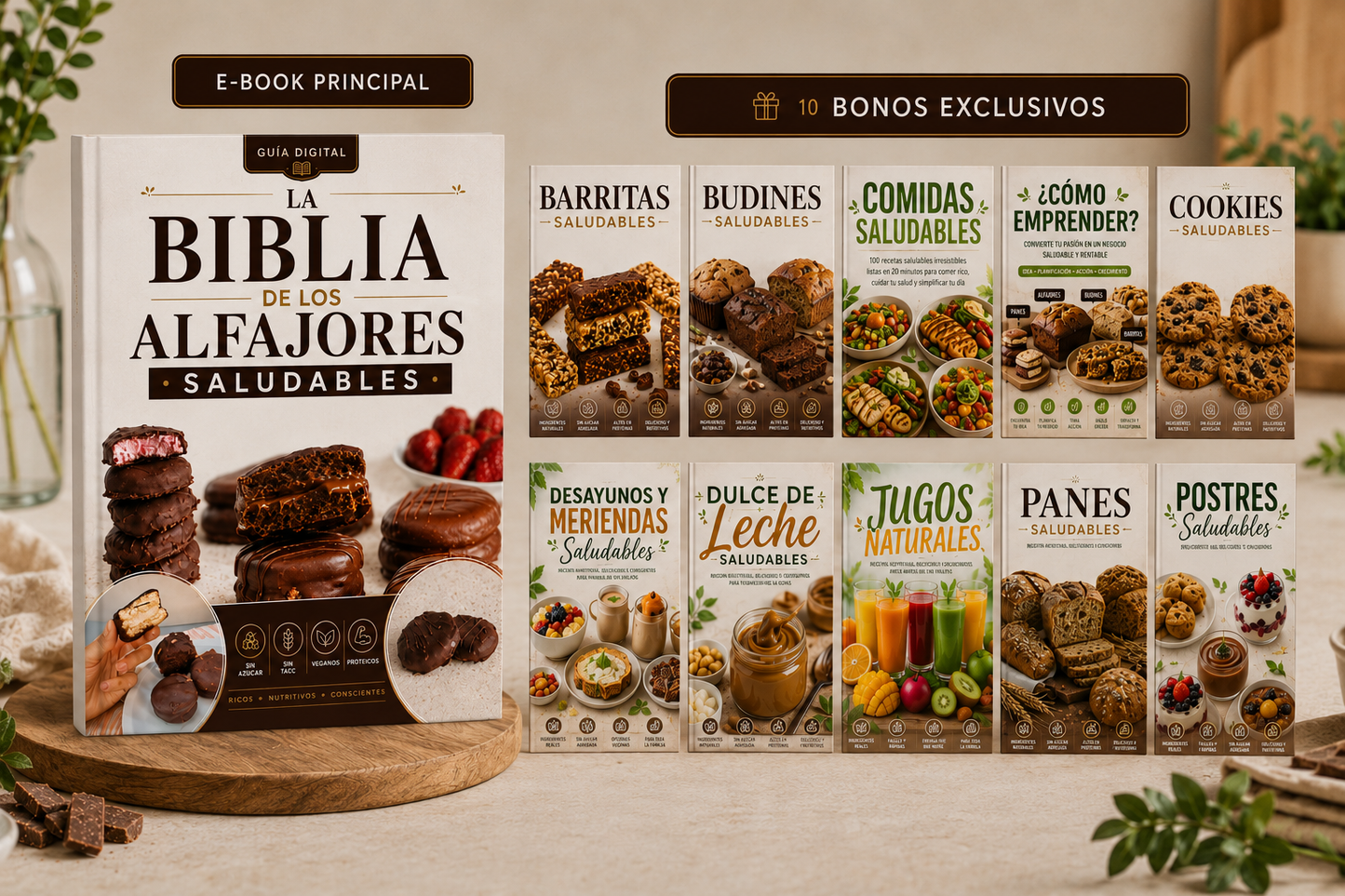 LA BIBLIA DE LOS ALFAJORES SALUDABLES + 10 GUIAS DE REGALO